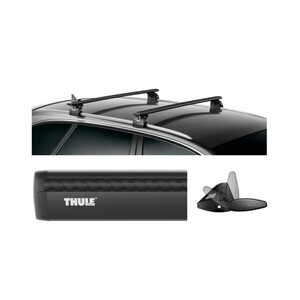 THULE スーリー BENZ Cクラスワゴン W203 7104 7112B ウイングバーEVO ブラック ベンツ　キャリアベース ルーフキャリア 即納