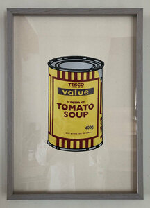 額装済み　バンクシー / BANKSY “ SOUP CAN - YELLOW / RED ” WCP リプロダクション・シルクスクリーン・プリント R-304f