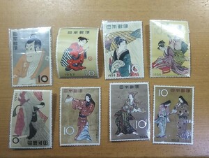 切手趣味週間　1956,1957,1958,1959,1960,1961,1962,1963年　8種　まとめ売り