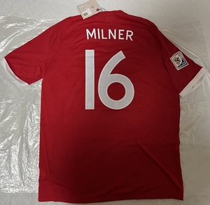 イングランド代表 ジェームズ・ミルナー 2010ワールドカップ仕様 アウェー ユニフォーム タグ付き　リバプール マンチェスター・シティ