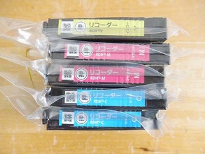 即決 送料込 期限不明 エプソン 純正 インク RDH-4CL残 3色5コ 箱なし リコーダー RDH-C RDH-M RDH-Y