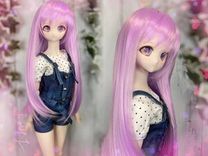 ●ドールウィッグ*ロングヘアー*ラベンダー*9～9.5インチ（MDD DD SD SmartDollなど）●doll wig*dollwig●