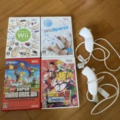 ニンテンドーWii ソフト4個　ヌンチャク2つ　セット