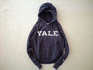 即決 YALE 縁ロゴ USA製 赤タグ 12.5oz 肉厚 Mサイズ Champion REVERSE WEAVE プルオーバー パーカー ネイビー