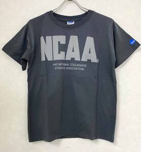 新品 M ★ NCAA レディース カレッジ Tシャツ 半袖 グレー ビッグロゴ アメカジ スポーツ ウェア トレーニング フィットネス ロゴ 刺繍