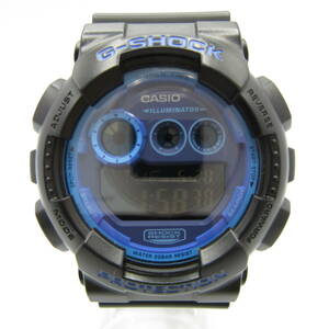 T1181☆CASIO G-SHOCK デジタル GD-120N【3427】GD-120N-1B2JF カシオ Gショック ブラック×ブルー 中古【時計】