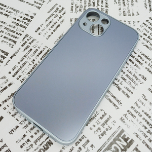 iPhone 13mini ガラス背面シリコンケース [25]スカイブルー (4)