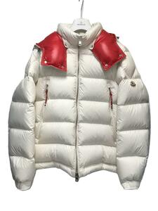 MONCLER◆H20911A00146/ダウンジャケット/3/ポリエステル/WHT/無地