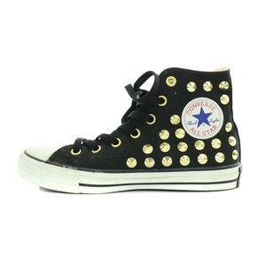 CONVERSE オールスター ヘッジホッグ HI ハイ ゴールドスタッズ スニーカー シューズ ハイカット ロゴ US6 24.5cm ゴールドカラー 黒