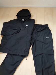 NIKE ナイキ ウインドブレーカー セットアップ ブラック メンズ Lサイズ 中古