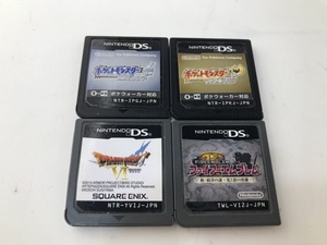 01w3288★1円~【完動品】DS ソフト 4点 まとめ ポケットモンスターハートゴールド ソウルシルバー ファイアーエムブレム ドラクエⅥ 中古品