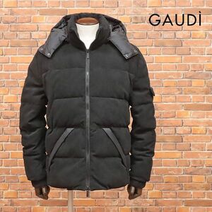 2024AW/GAUDI/Lサイズ/中綿ブルゾンしっとりコーデュロイ 無地 防寒アウター アメカジ ストリート 新品/黒/ブラック/ja394/