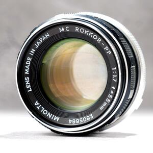 【虹ゴ】動作◎ ミノルタ MC ROKKOR-PF 55mm F1.7 664