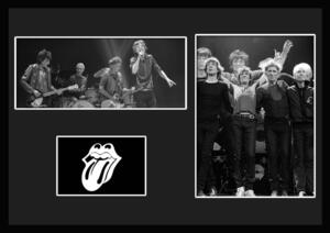 10種類!The Rolling Stones/ザ・ローリング・ストーンズ/ROCK/ロックバンド/証明書付きフレーム/BW/モノクロ/ディスプレイ(7-3W)