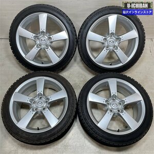 マツダ RX-8 純正 8-18+50 5H114.3 ブリヂストン レボGＺ 225/45R18 18インチ スタッドレス 4本セット 009