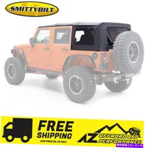 10-18ジープラングラーJK 4ドアのためのSmittybiltの交換ソフトトップブラックダイヤモンドSmittybilt Replacement Soft Top Black Diamon