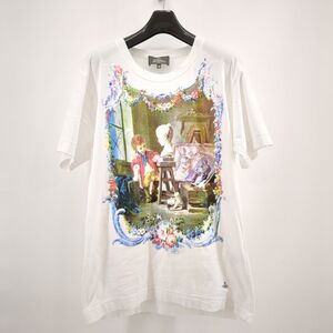 Vivienne Westwood man Tシャツ プリント柄 メンズ ホワイト SIZE 46 VW-LP-79418 ヨレあり ◆3118/静岡清水店