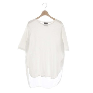 エイトン ATON ラウンドヘムTシャツ カットソー 半袖 02 白 ホワイト /DF ■OS レディース