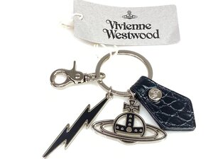 未使用　ヴィヴィアン・ウエストウッド　Vivienne Westwood　キーリング　キーホルダー　シルバーカラー／ブラック　YAS-6188