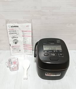 【動作確認済】象印 ZOJIRUSHI 圧力IH炊飯ジャー NW-PH10E2型 1.0L ブラック Black 炎舞炊き かま 釜 豪炎 取説 計量カップ しゃもじ 付き