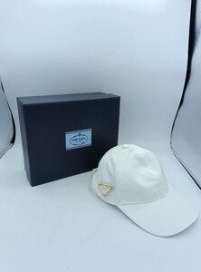 PRADA RE-NYLON Base Ball Cap プラダ リナイロン ベースボール キャップ 1HC274 size M ホワイト 帽子 キャップ