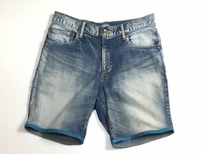 ★ kolor BEACON ◆16SS USED加工 デニム ショートパンツ インディゴ 1 ストレッチ ジーンズ ハーフ ショーツ カラー ビーコン ◆W5