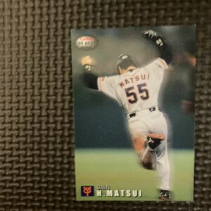 カルビー プロ野球 カード 2000年　松井秀喜　巨人　1999年ベストナイン　送料110円　当時物　同梱可　ジャイアンツ