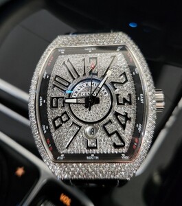 ■FRANCK MULLER■V45 SCDT■極美品/希少■素材/SS+天然ダイアモンド■自動巻き■サイズケース/縦45ｍｍ×横34ｍｍ■ケース/保証書/鑑別書