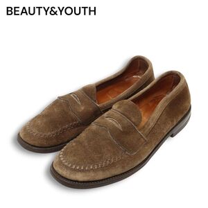 ALDEN × BEAUTY&YOUTH オールデン × ユナイテッドアローズ別注★ スエード ペニー ローファー シューズ Sz.7 1/2　メンズ　I5G00013_1#T