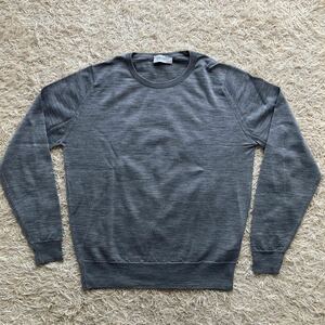 【★美品☆】JOHN SMEDLEY / ジョンスメドレー／ クルーネックセーター / ライトグレー / メーカーサイズ S ジョンスメドレー