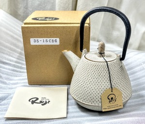 日本伝統技術とモダンの融合 南部鉄器/ROJI ASSOCIATES/ロジ アソシエイツ 急須/COLOR TEAPOT(富士型霰) 岩清水 久夫 デザイン used 未使用