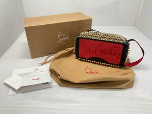 ★ 箱付き Christian Louboutin クリスチャンルブタン Blaster スパイクブラスター ハンドバッグ 持ち手なしバッグ ゴールド 通年