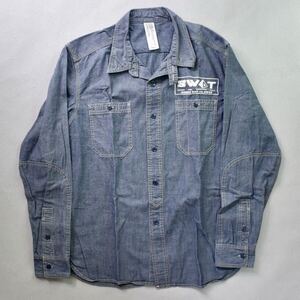 CAB CLOTHING SWATワークシャツ　ミリタリーシャツ　ビックプリント