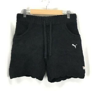 プーマ/PUMA★ショートパンツ/ボア/もこもこ【women’s size -S/黒/black】Shorts/Pants/Trousers◆BG975