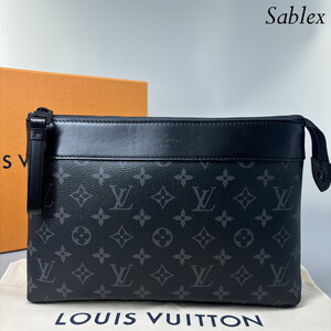 1円【新品未使用/RFID】LOUIS VUITTON ルイ ヴィトン ポシェットボワヤージュ スープル モノグラム・エクリプス M82543 メンズ 