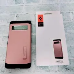 Spigen Pixel6 Pro ケース スタンド機能　　ピンク　頑丈