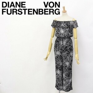 ◆DIANE von FURSTENBERG/ダイアンフォン ファステンバーグ ADELE 総柄 オフショルダー ジャンプスーツ オールインワン 0