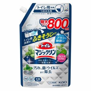 花王 トイレマジックリン 消臭・洗浄スプレー トイレ用洗剤 クリーンミントの香り つめかえ用 大容量 800ml 424990