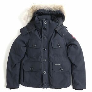 良品△国内正規品 カナダグース 2301JM RUSSELL PARKA/ラッセル ロゴワッペン フーデッド WZIP ダウンジャケット/コート ネイビー S メンズ