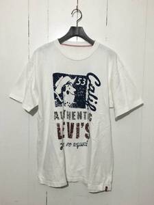 ビッグサイズ☆Levis 半袖Tシャツ リーバイス 白 特大プリント ビッグシルエット