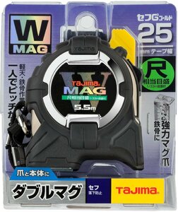 タジマ tajima セフG3ゴールド ダブルマグ25 5.5m 尺相当目盛付 CWM3S2555S 大工 建築 建設 造作 内装 軽天 スケール コンベ コンベックス