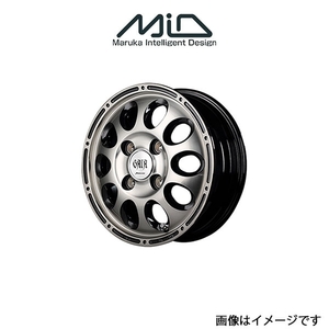 MID マナレイスポーツ ガイアクロス アルミホイール 4本 ミニキャブトラック 16T(12×4J 4-100 INSET42 ブラックポリッシュ)GAIA X