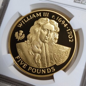 最高鑑定 NGC PF69 ULTRA CAMEO 2007 オルダニー 金メッキ銀貨 ウィリアム3世 アンティークコイン モダンコイン