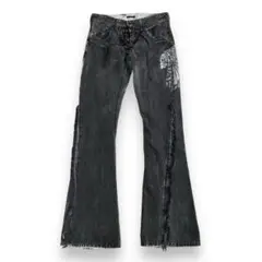 obelisk dead stock 00s y2k flare denim