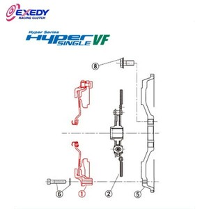 EXEDY エクセディ CH57S ハイパーシングルVF HH02SDV (1)C.COVER ASSY シビック