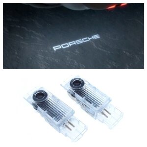 Porsche ポルシェ LED ロゴ プロジェクター ドア カーテシ ランプ カイエン 955/956/957 2002-2009y 純正交換タイプ　Cayenne ライト