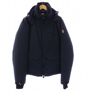 モンクレール MONCLER GRENOBLE REUSS ダウンジャケット アウター ジップアップ フェイクレイヤード フード 4 L 紺