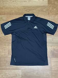 アディダス★超美品!!ポロシャツ 黒 Mサイズ 半袖 ブラック adidas s l