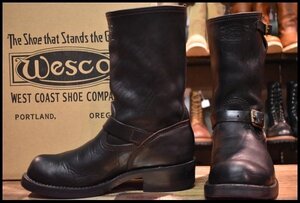 【9E 箱付 良品 100周年限定 17年】WESCO ウエスコ センチュリーボス 黒 ブラック ホースハイド エンジニア BOSS ブーツ HOPESMORE