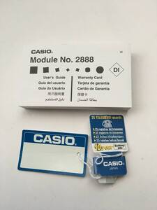 CASIO カシオ 2888 取扱説明書 日本語対応 正規品 腕時計 取扱説明書　札